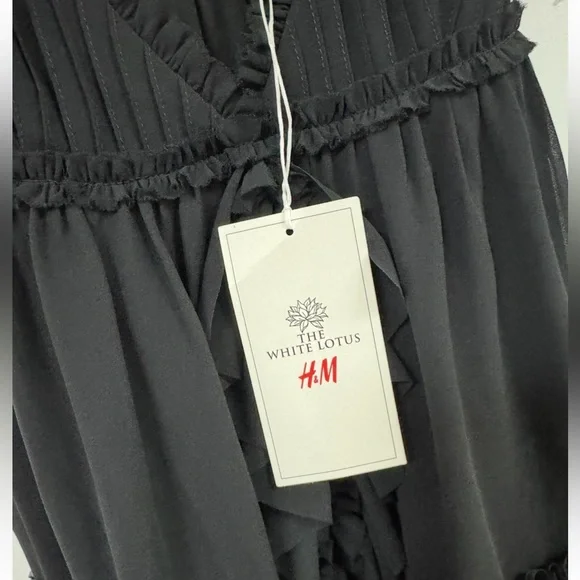 The White Lotus H&M Chiffon Ruffle Dress. - Picture 6 of 10